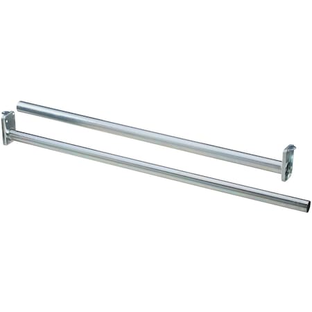 48 In. L Adjustable Bright Steel Closet Rod